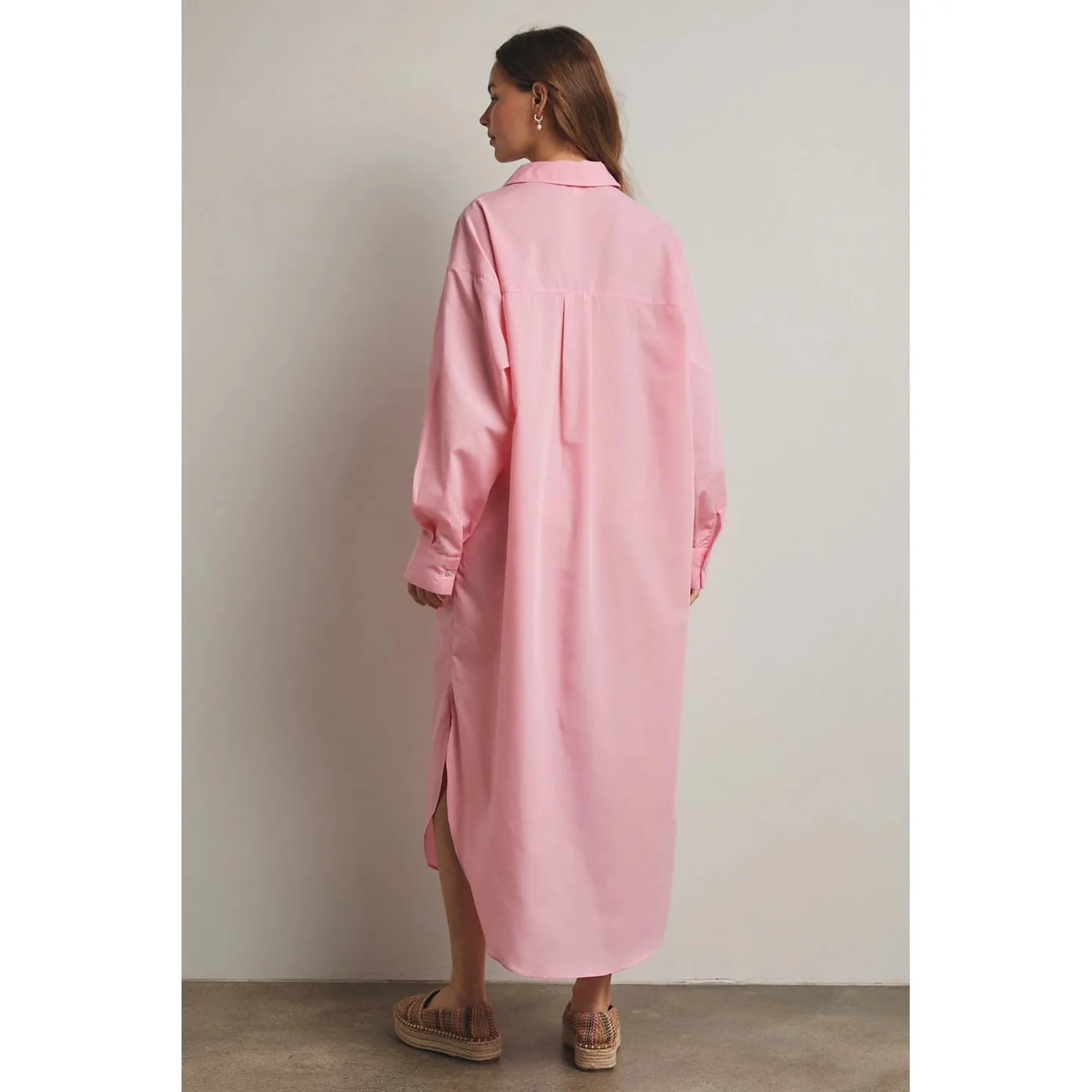 Shirt Dress Maxi | Pink sold by Belletique product image thumbnail 3