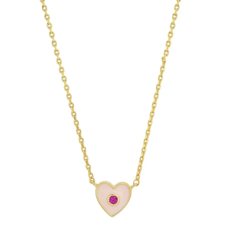 Enamel Heart Necklace sold by Belletique