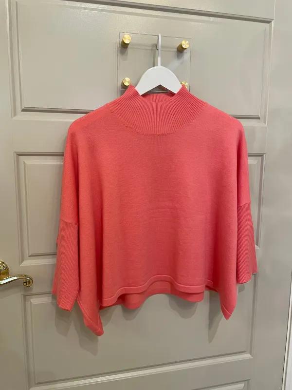 Aja Ortho Solid Top Sweater | Italian Rose sold by Belletique