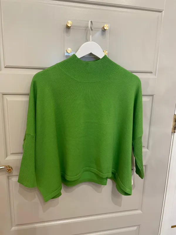 Aja Ortho Solid Top Sweater | Pesto sold by Belletique