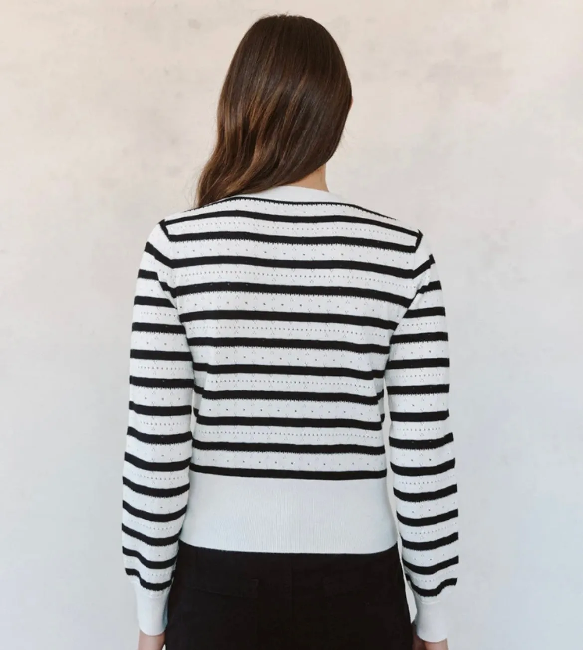 Fitted Cardigan - Cherie Stripe sold by Belletique product image thumbnail 3