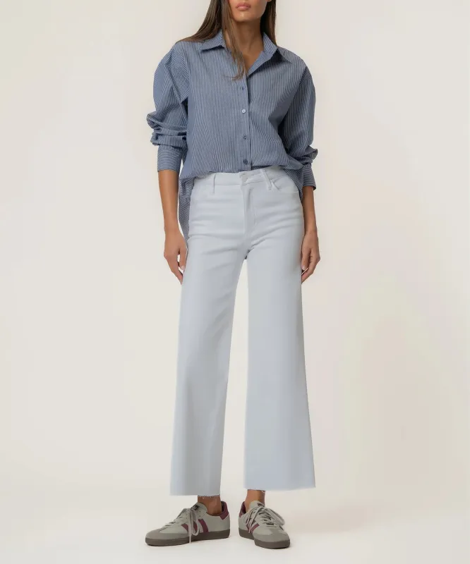 Meg High Rise Fab Ab Wide Leg Raw Hem | Optic White made by Kut from the Kloth