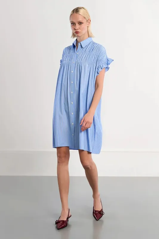 Emma Striped Dress | Blue made by Molly Bracken