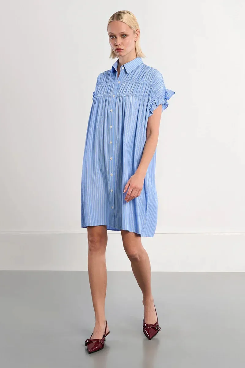 Emma Striped Dress | Blue sold by Belletique