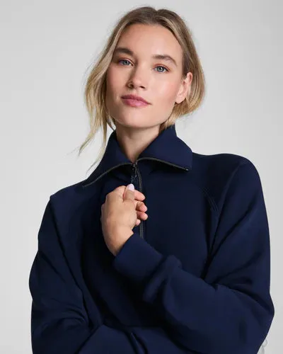 SPANX AirEssentials Lightweight Half Zip Sweatshirt | Timeless Navy sold by Belletique product image thumbnail 2