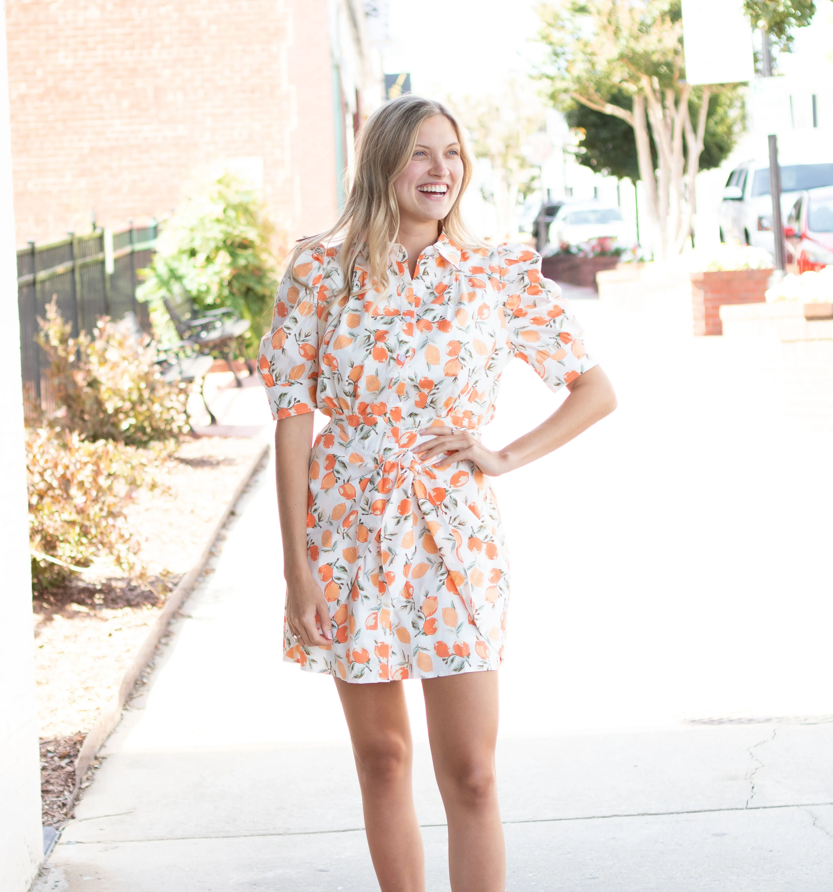 Peach Poplin Dress sold by Belletique product image thumbnail 2
