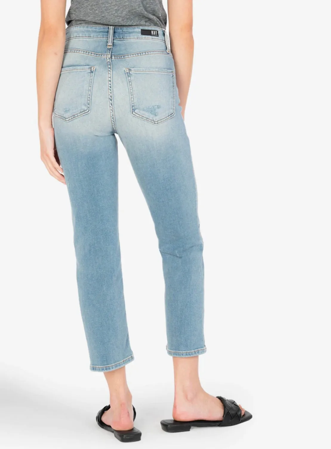 Elizabeth High Rise Fab Ab Straight Crop | Vintage Defiant Wash sold by Belletique product image thumbnail 3