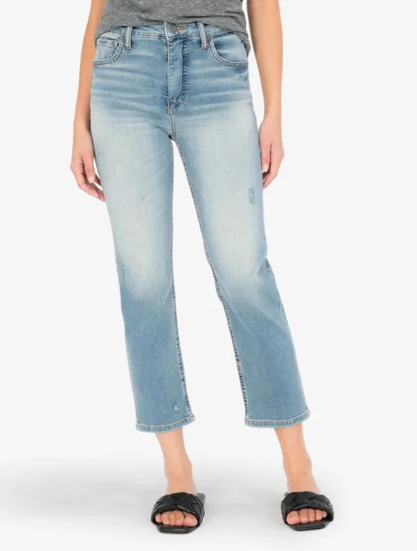 Elizabeth High Rise Fab Ab Straight Crop | Vintage Defiant Wash made by Kut from the Kloth