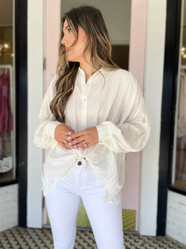 Blanc Button Blouse made by Molly Bracken