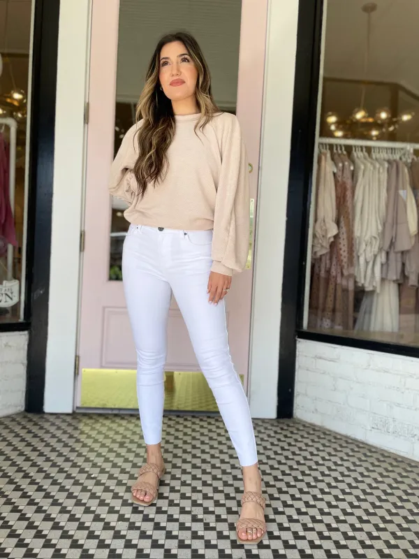 Connie High Rise | Optic White made by Kut from the Kloth