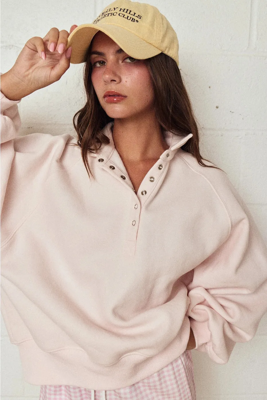 Piper Snap Collar Sweatshirt | Ballet sold by Belletique