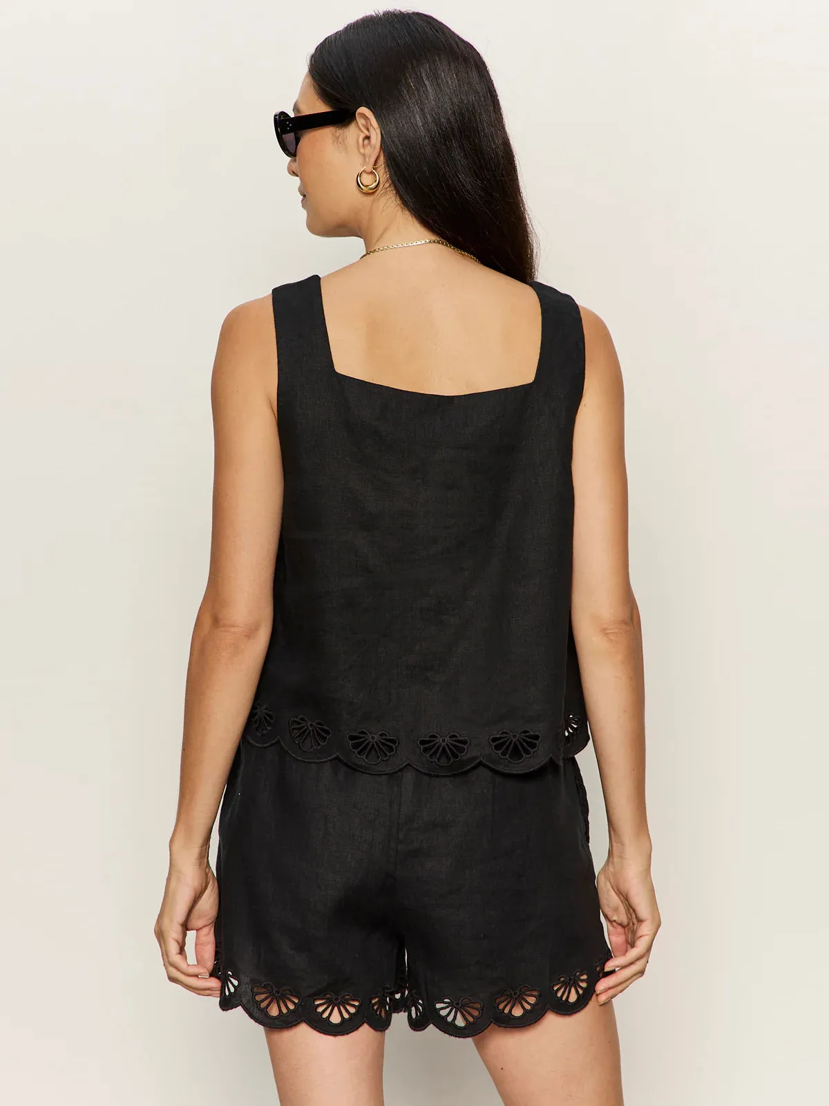 Almost There Linen Top | Black sold by Belletique product image thumbnail 2