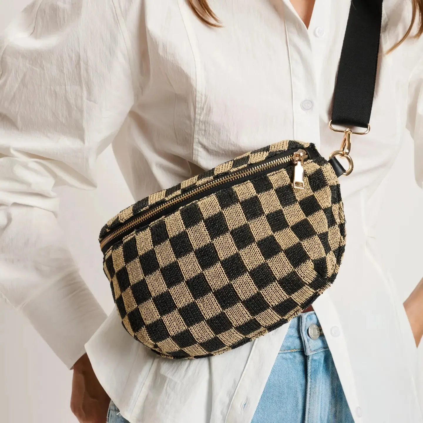 Gizelle - Large Checker Belt Bag sold by Belletique product image thumbnail 3