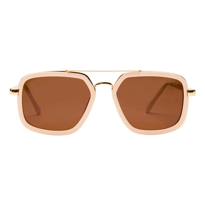 Cruz Sunglasses | Cream/Brown Polarized made by I-Sea