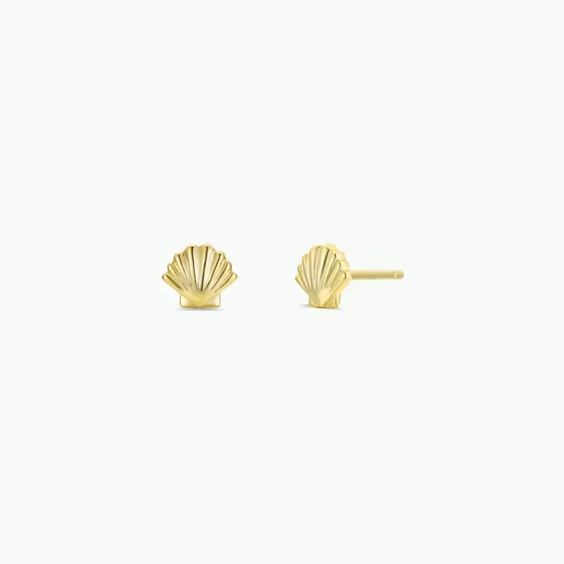 Seashell Gold Earrings made by JaxKelly