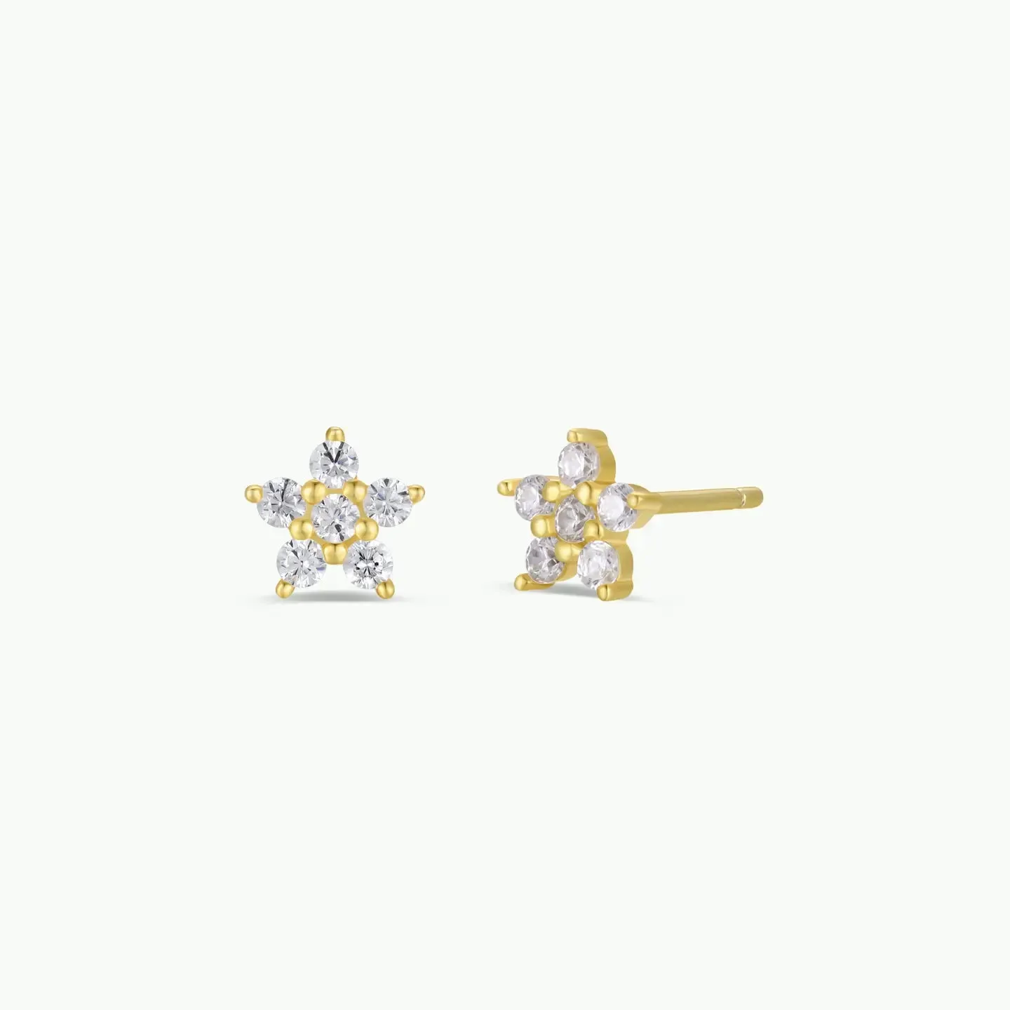 Pave Stud Flower Earrings sold by Belletique