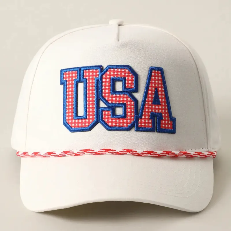 USA Patch Trucker Hat | Red Rope made by Belletique