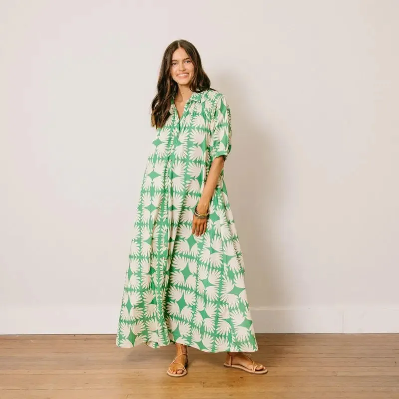Viridian Tile Oasis Dress made by Sunshine Tienda