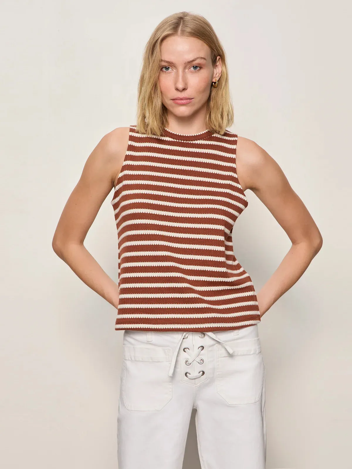 Campari Tank | Clay Stripe sold by Belletique product image thumbnail 4