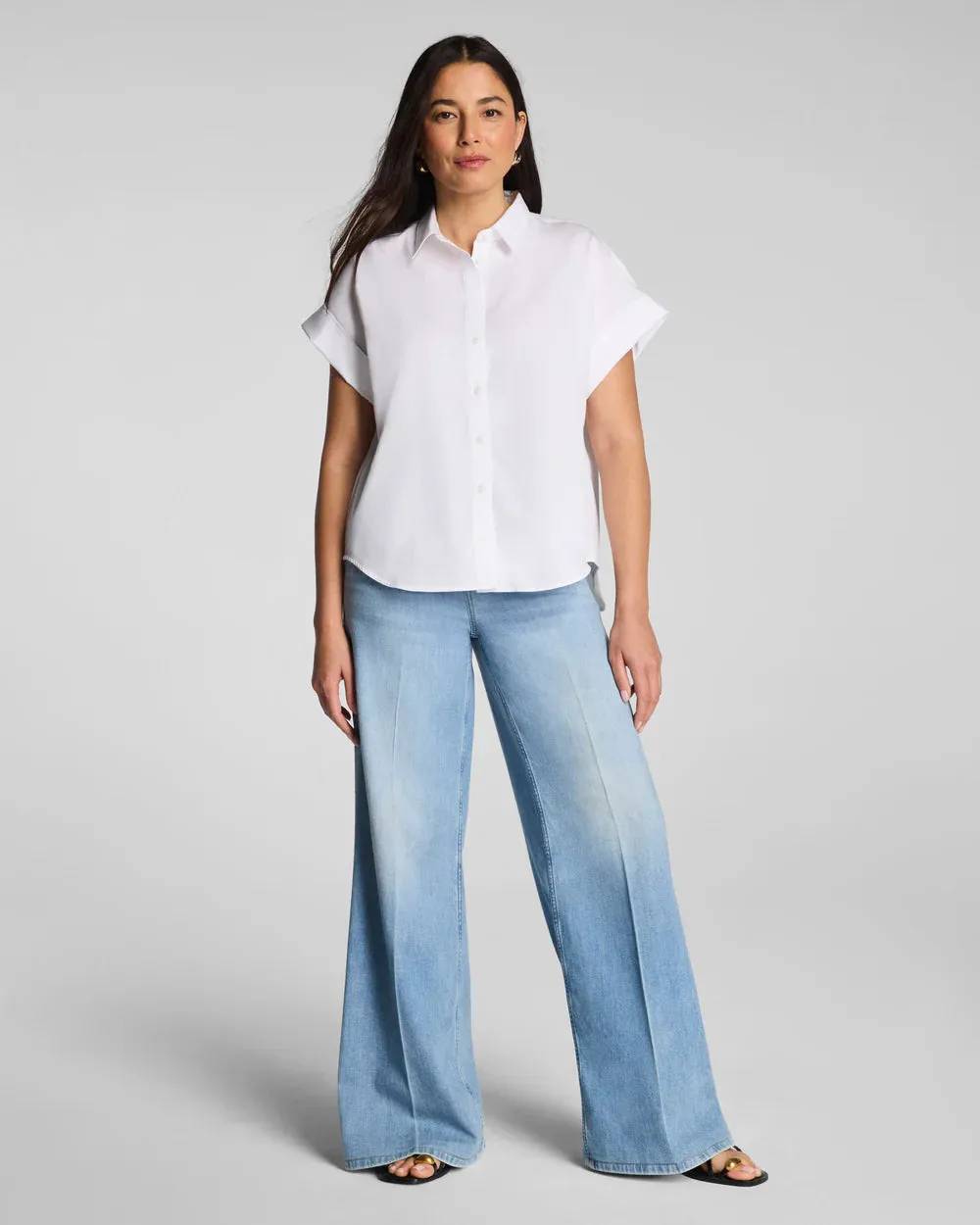 Spanx Poplin Oversized Short Sleeve Button Down sold by Belletique product image thumbnail 3