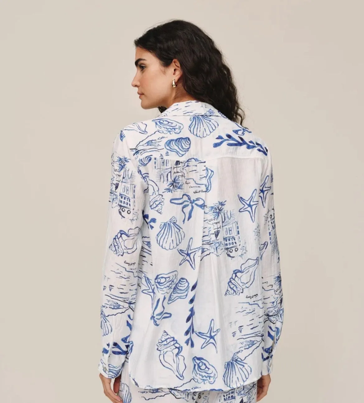 Classic Button Down | Riviera Print sold by Belletique product image thumbnail 2