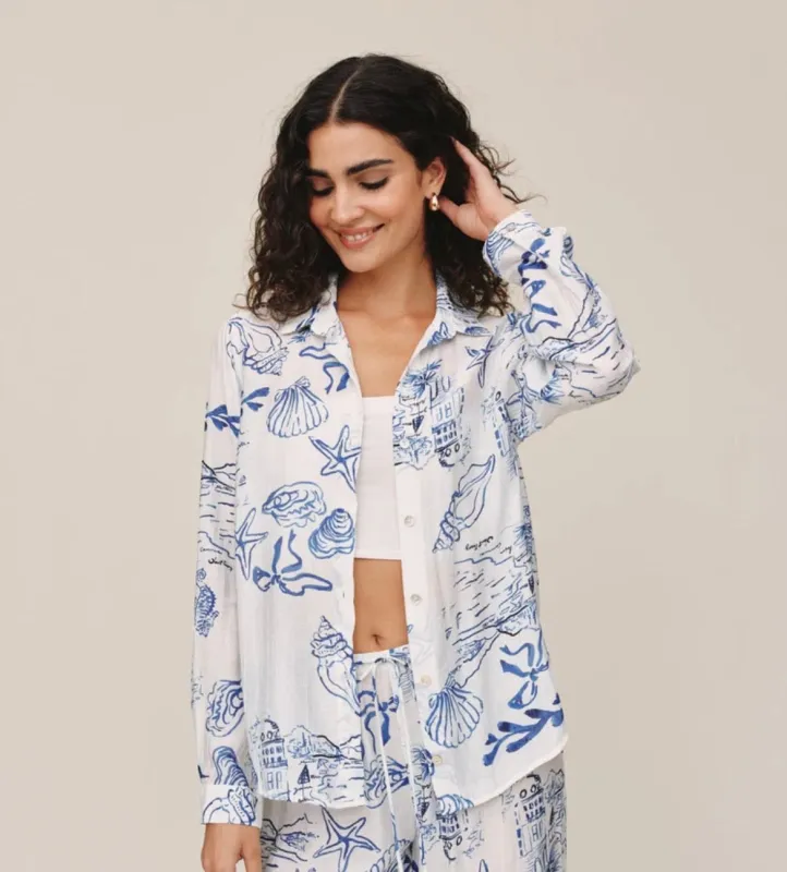 Classic Button Down | Riviera Print made by Bella Dahl