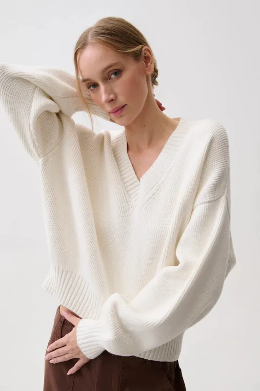 Nika Heavyweight Sweater | White made by Pistola
