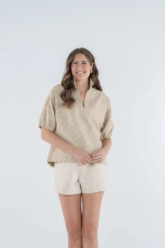 Poppy Top | Mosaic Jacquard made by Belletique