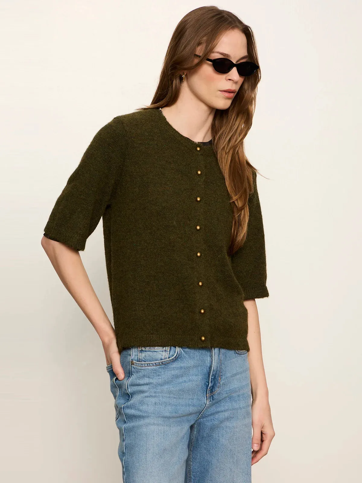 Short Sleeve Cardigan | Kalamata sold by Belletique product image thumbnail 2