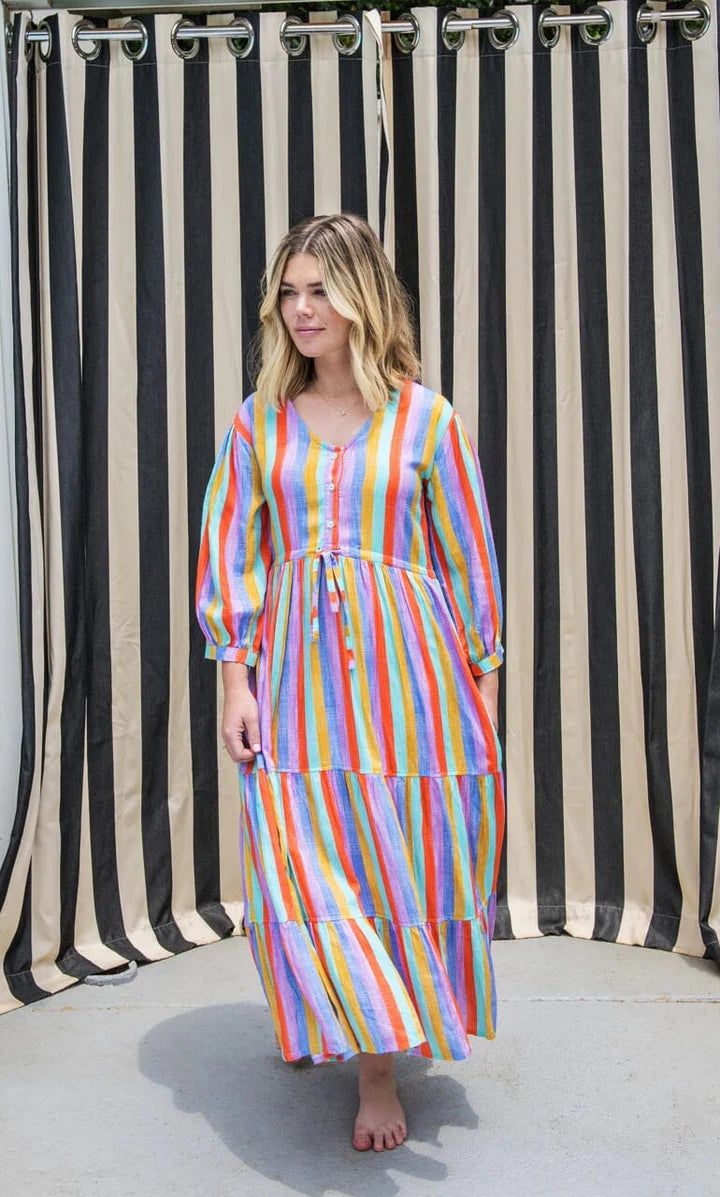 Ginger Heathered Stripe Maxi Dress sold by Belletique product image thumbnail 2