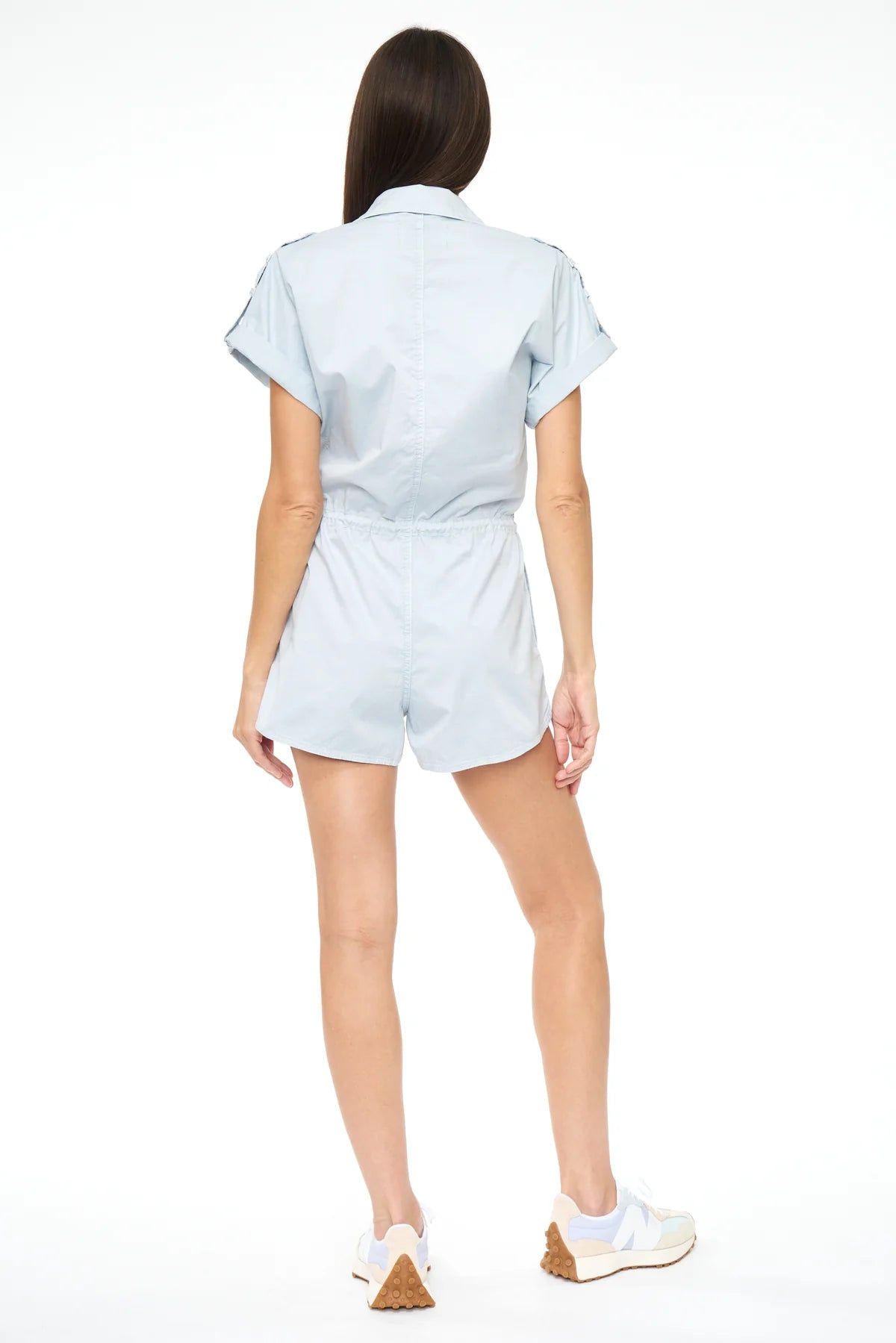 Meg Zip Front Romper | Sky sold by Belletique product image thumbnail 4