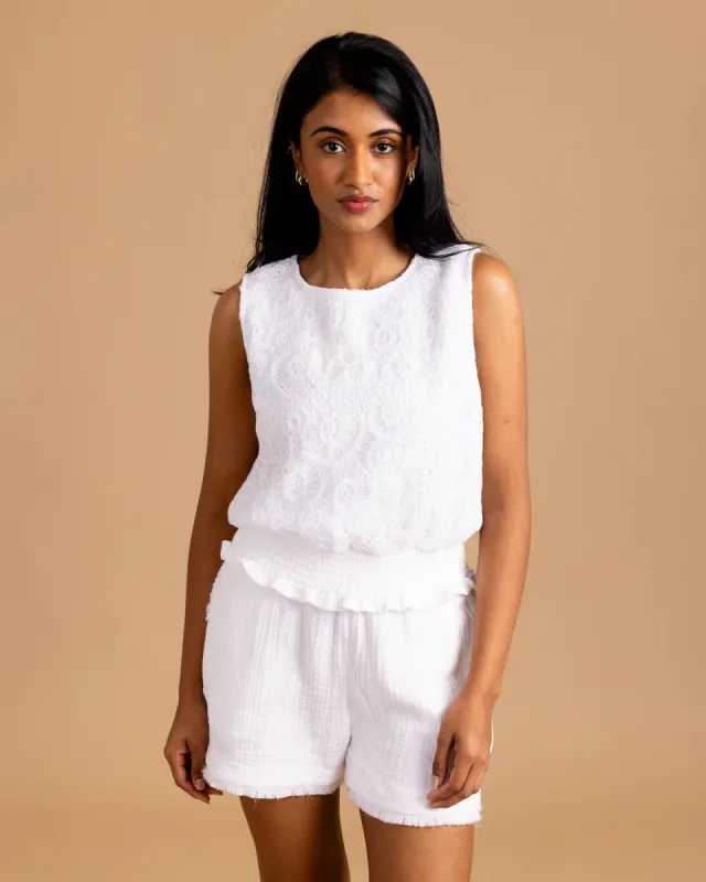 Lennon Tank | White sold by Belletique