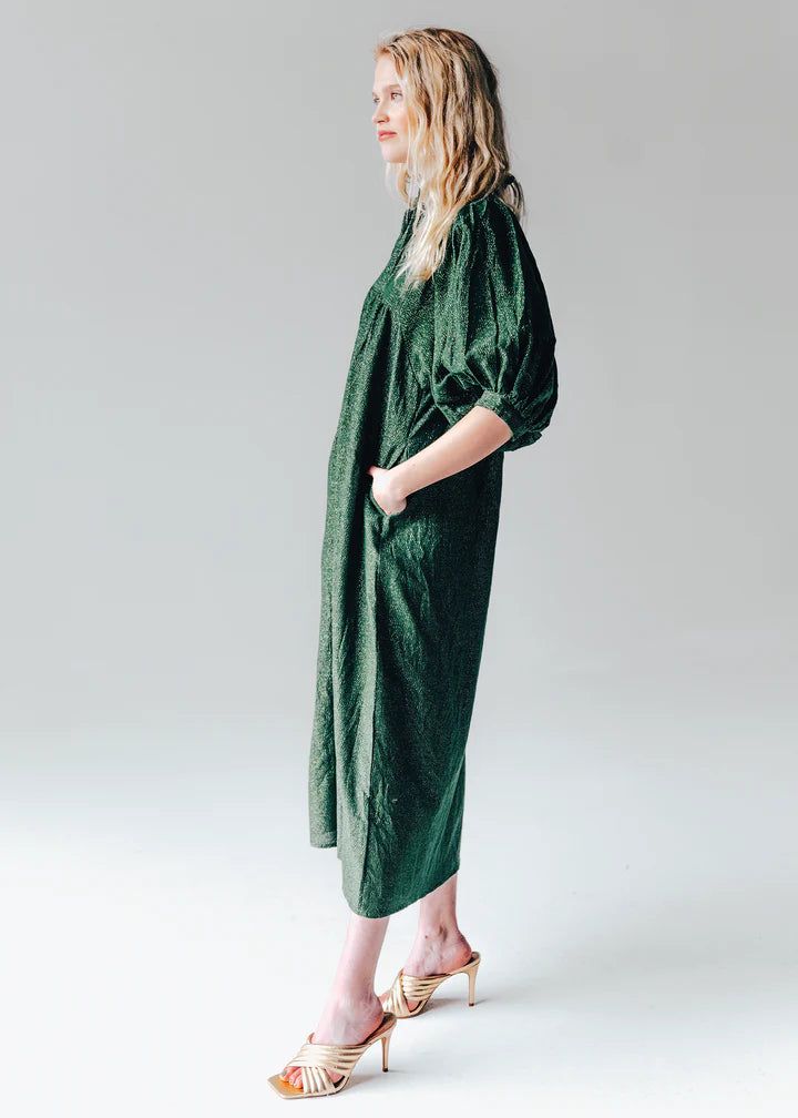 High Neck Midi | Emerald Sparkle sold by Belletique product image thumbnail 3