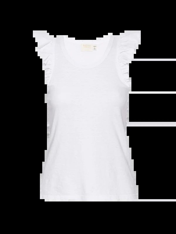 Gemma Flutter Tank | White sold by Belletique product image thumbnail 7