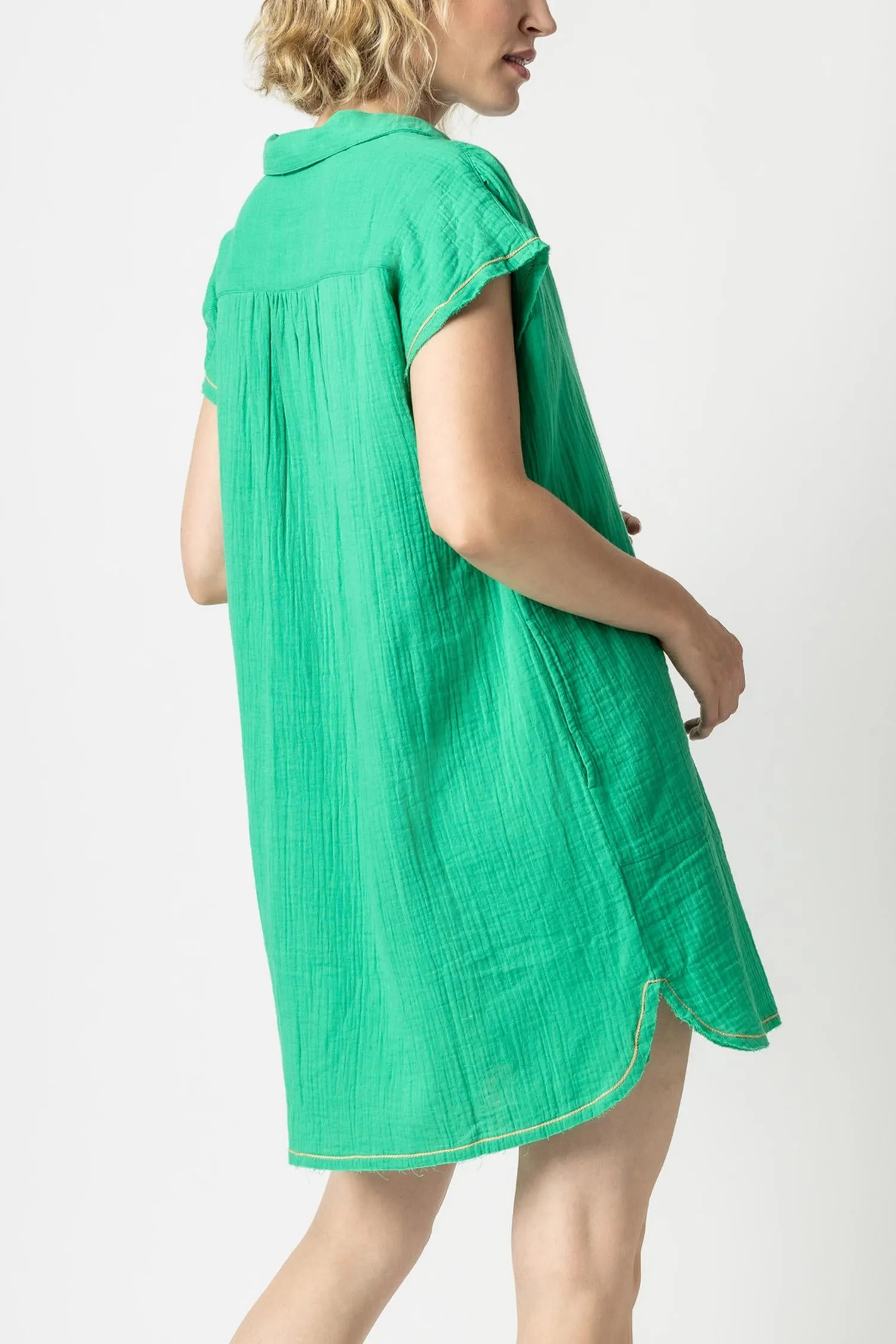 Short Sleeve Button Down Dress | Garden sold by Belletique product image thumbnail 2
