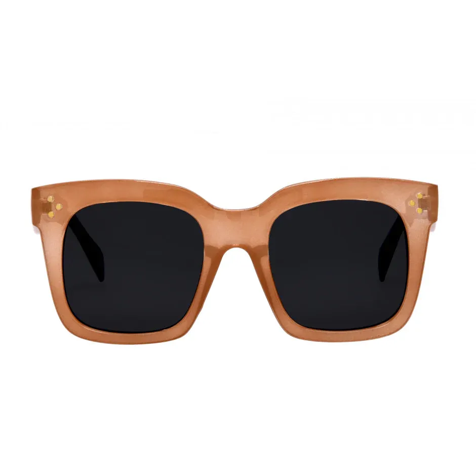 Waverly Sunglasses | Taupe/Smoke Polarized sold by Belletique