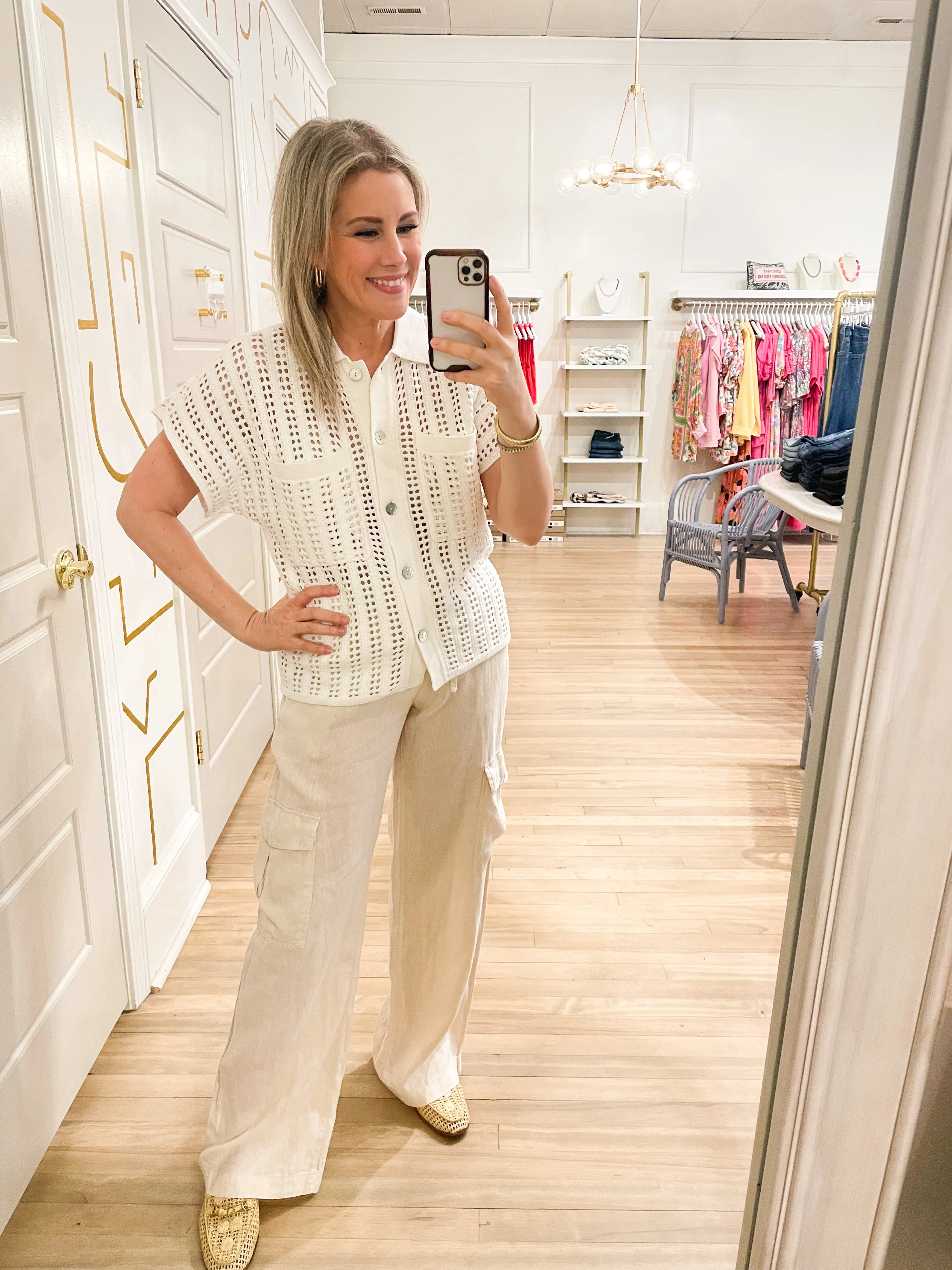 Lola Crochet Top | Ecru sold by Belletique