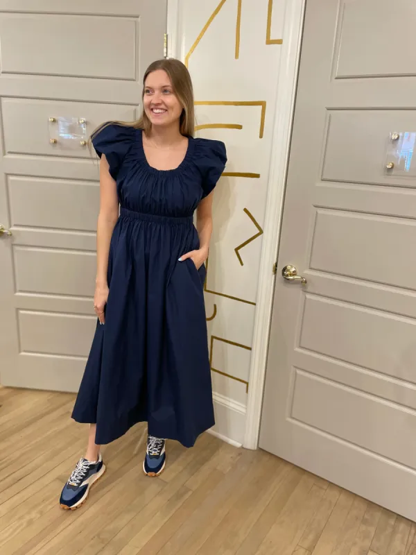 Melanie Midi Dress | Navy sold by Belletique