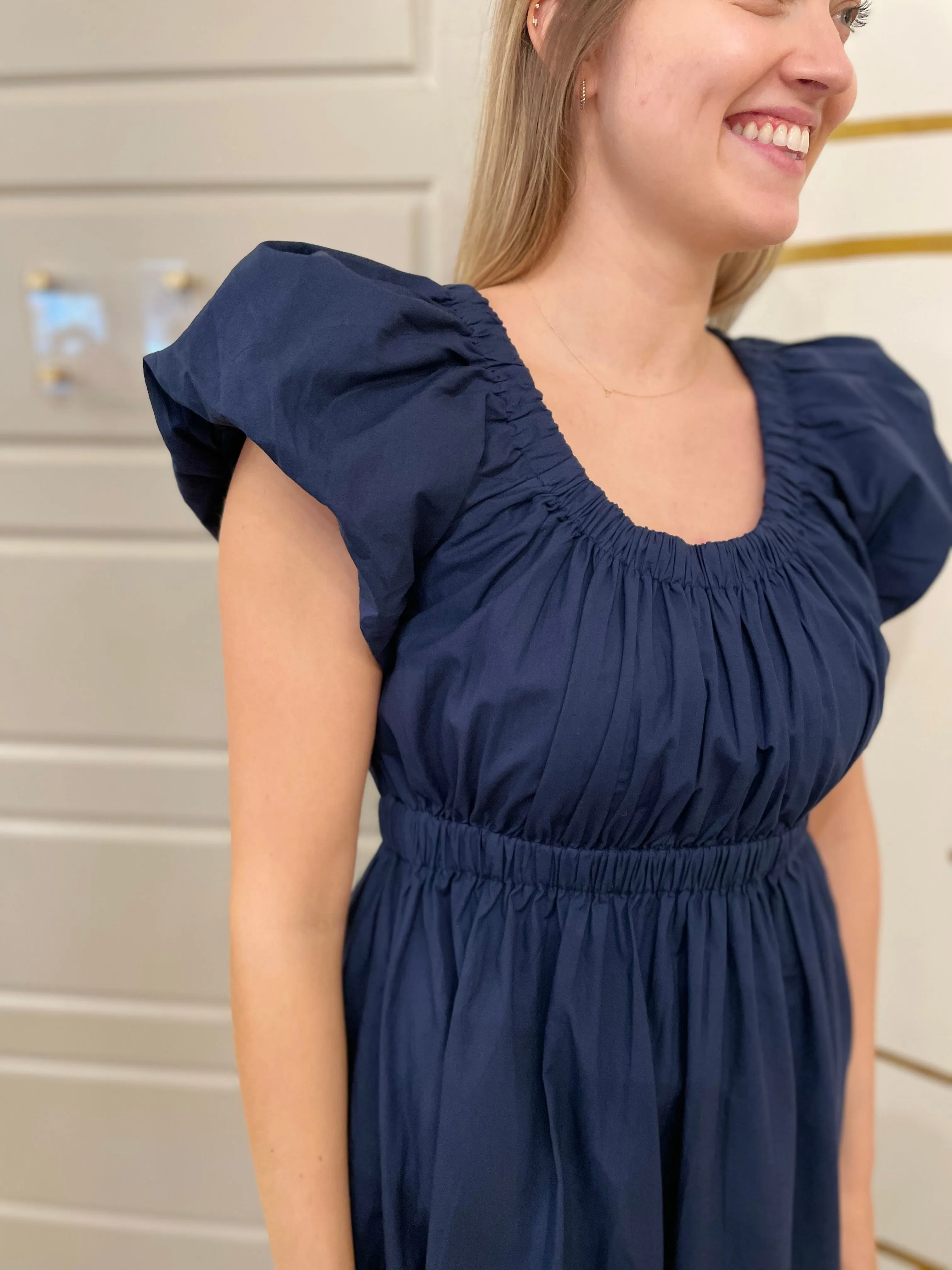 Melanie Midi Dress | Navy sold by Belletique product image thumbnail 2