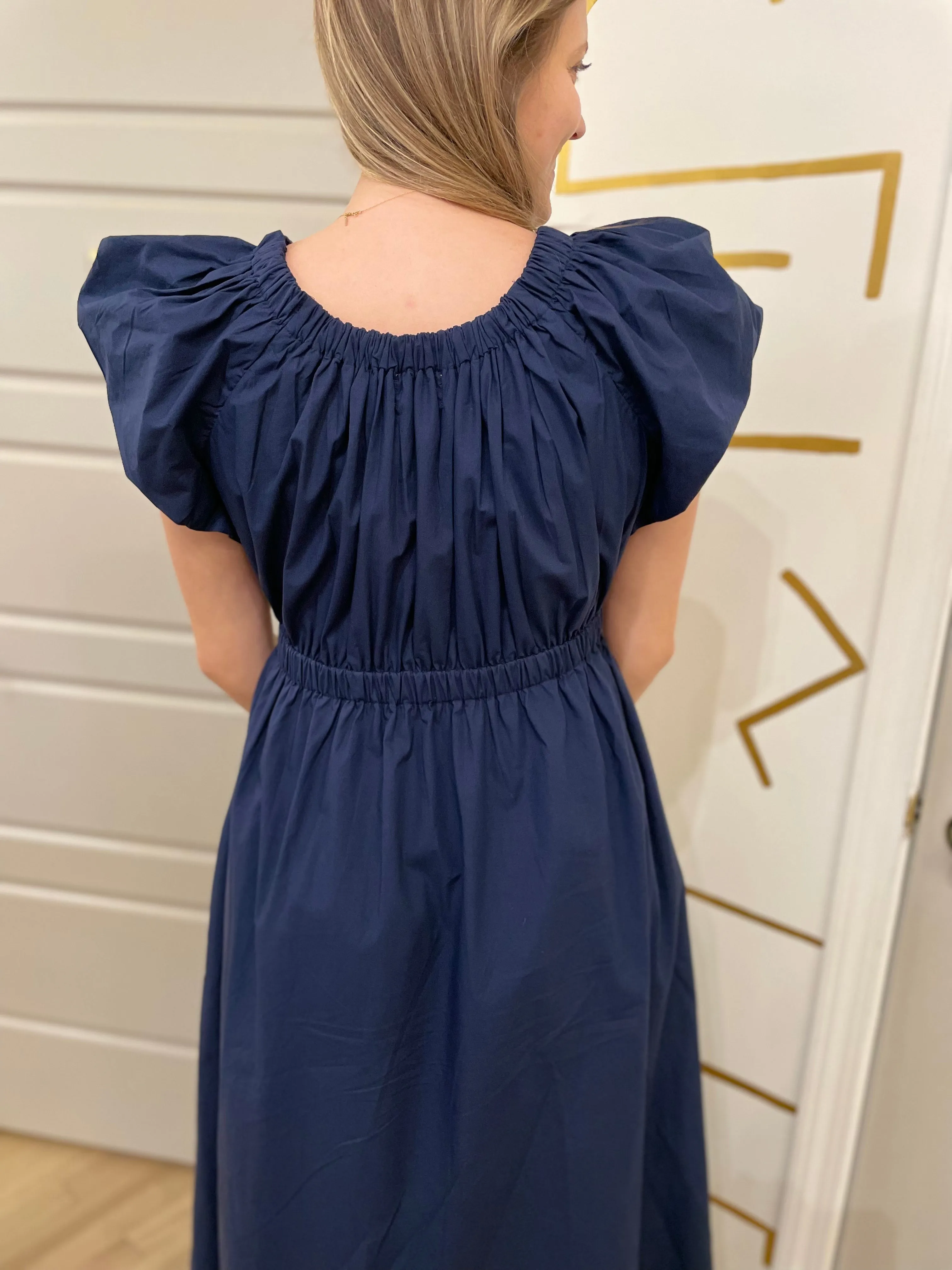 Melanie Midi Dress | Navy sold by Belletique product image thumbnail 3