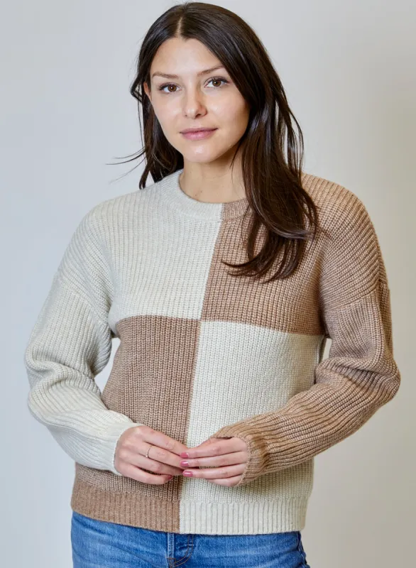 Colorblock Crew Neck Sweater sold by Belletique