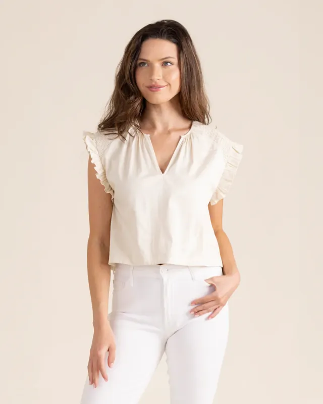 Gigi Top | Ivory sold by Belletique