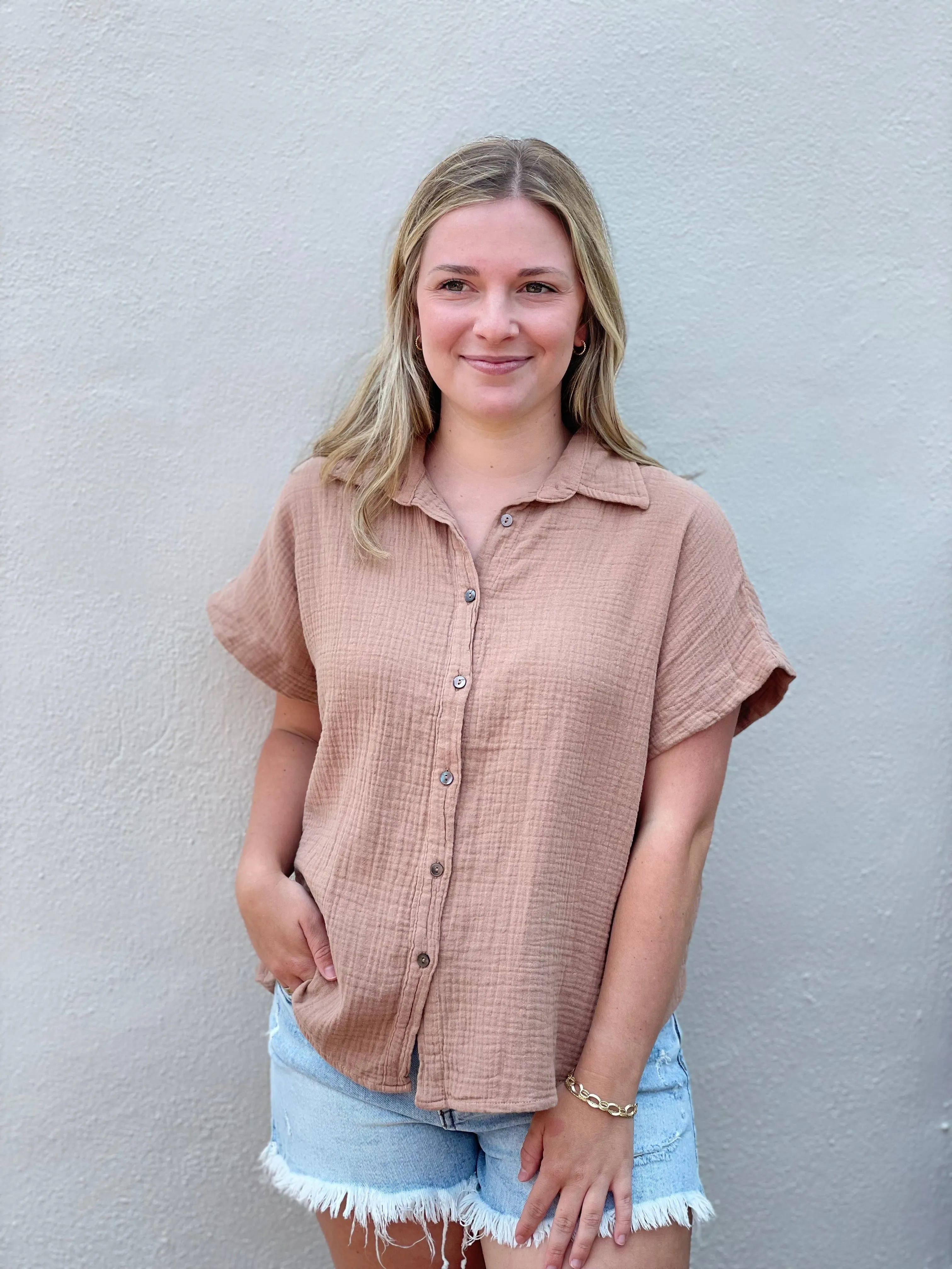 Coffee Vibes Blouse sold by Belletique