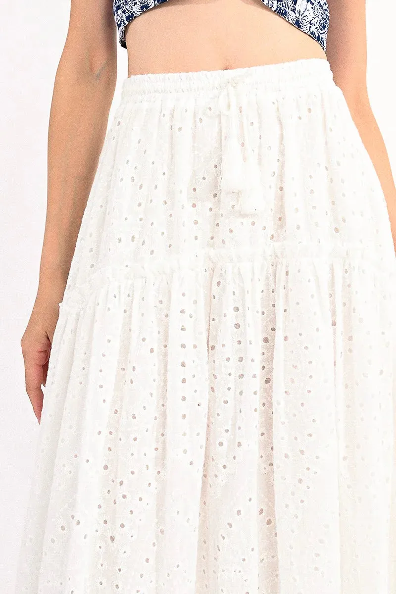 English Lace Skirt | White sold by Belletique product image thumbnail 3