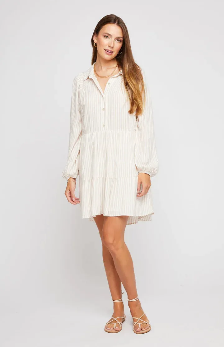 Tulum Dress | Tan Stripe sold by Belletique product image thumbnail 3