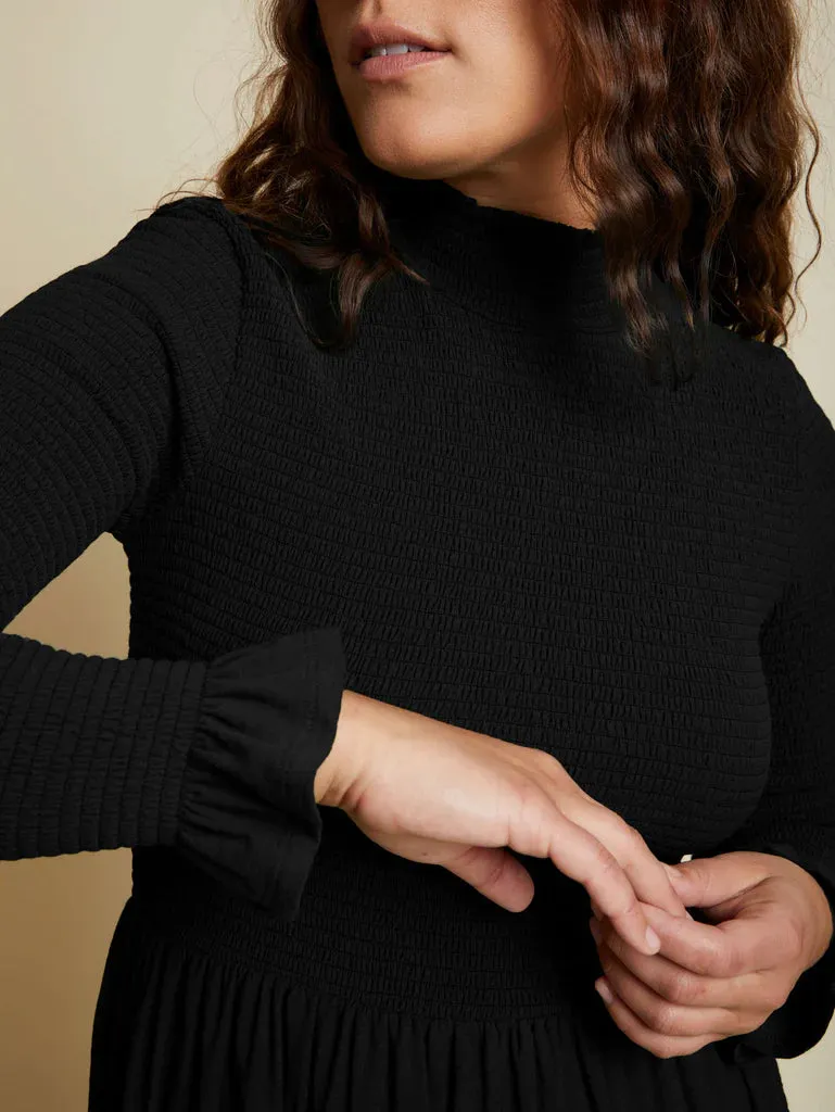 Zuri Ruffle Sleeve Mock Neck Mini Dress sold by Belletique product image thumbnail 3