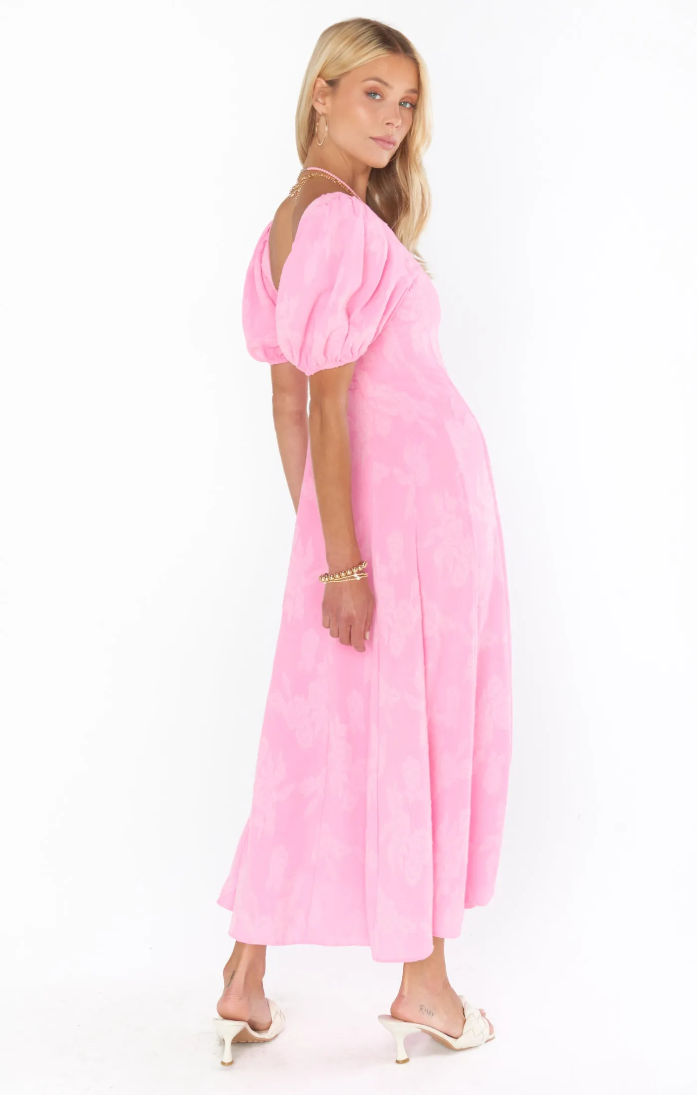 Mia Midi Dress | Pink Clip Floral sold by Belletique product image thumbnail 3