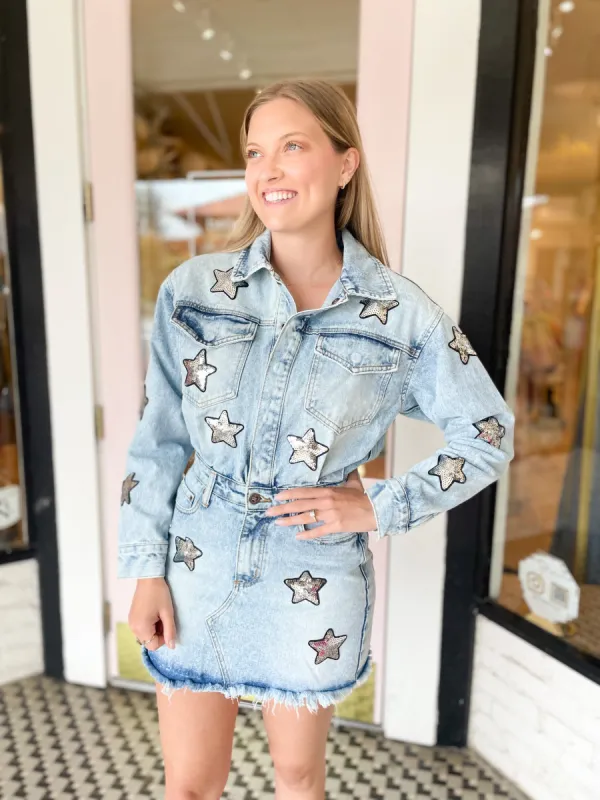 Raelynn Denim Dress sold by Belletique