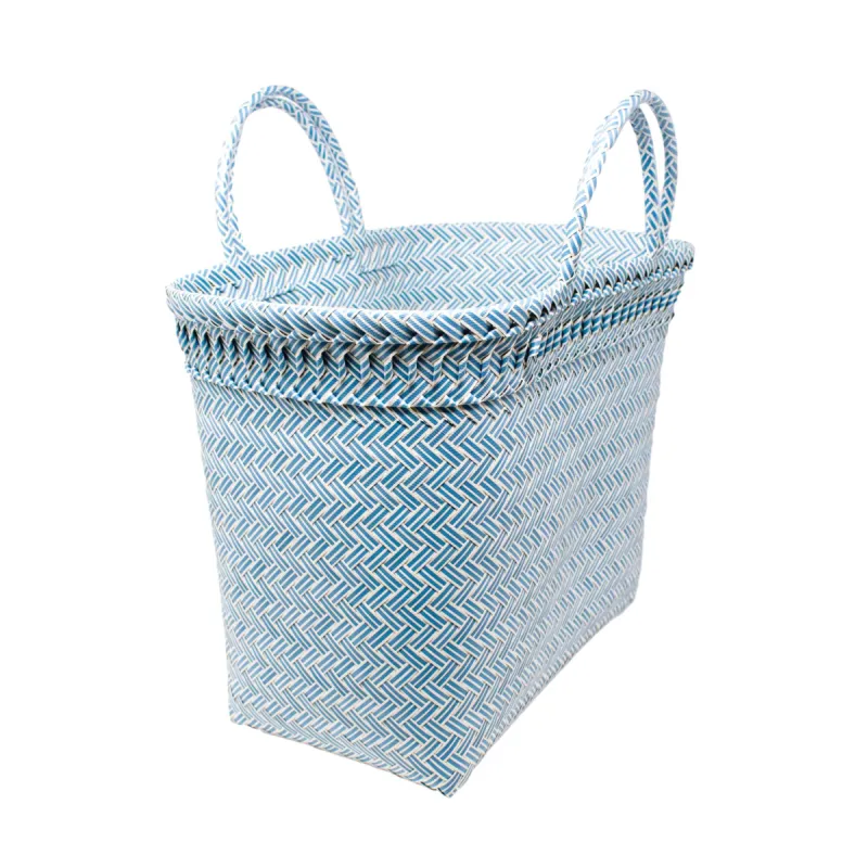 Maisy Tote: Blue and White sold by Belletique