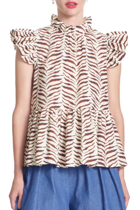 Aurora Top | Ivory Zebra made by Corey Lynn Calter